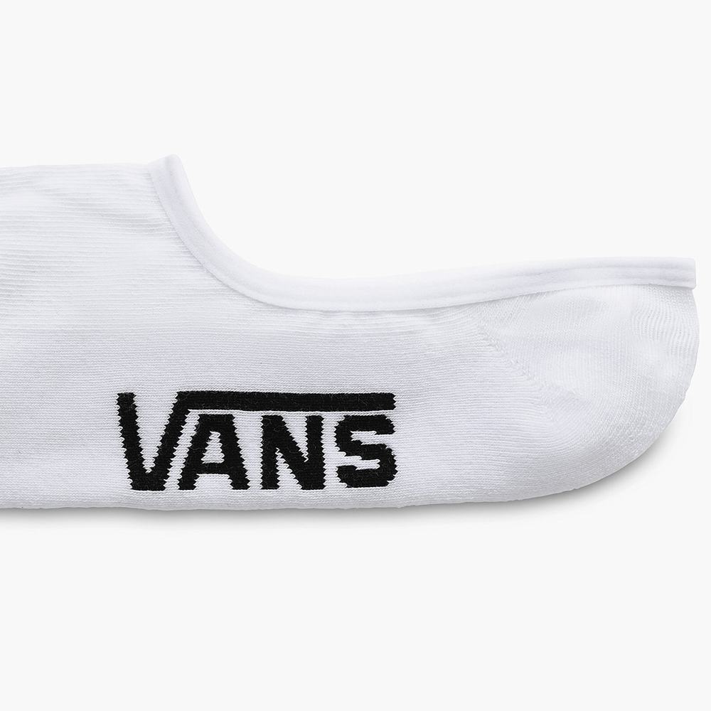 Men's Vans Classic Super No Show (3 Pair PK) Socks White | USA51978