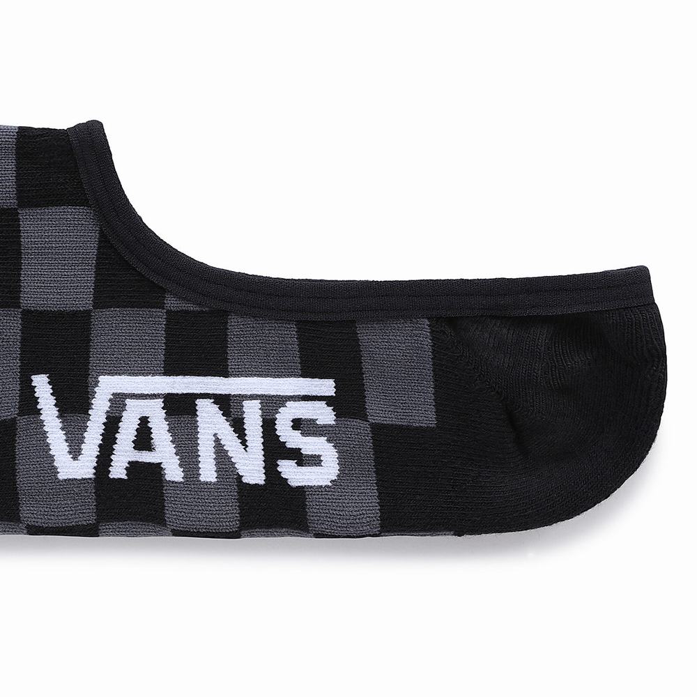 Men's Vans Classic Super No Show (3 pairs) Socks Red | USA40936