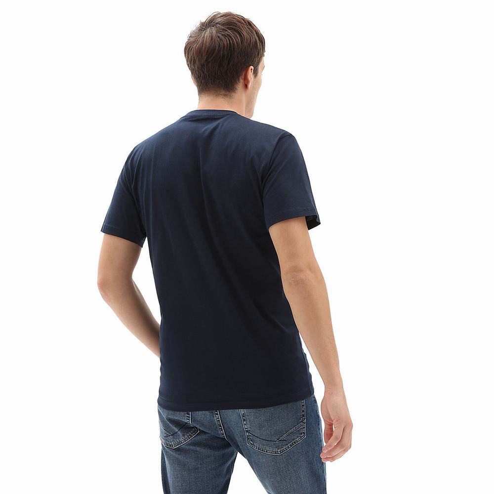 Men's Vans Classic T Shirts Blue / Navy | USA01432