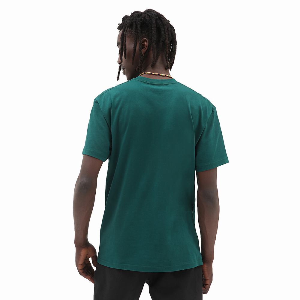 Men's Vans Classic T Shirts Green | USA18534