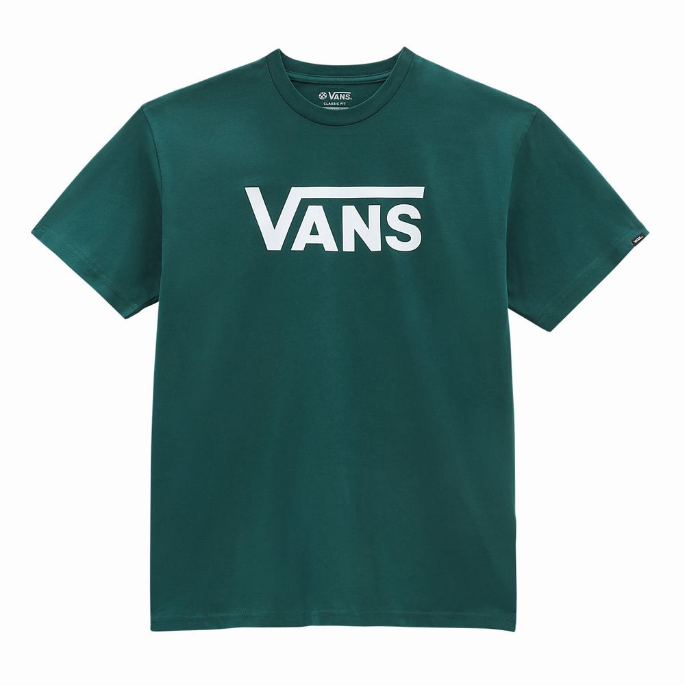 Men's Vans Classic T Shirts Green | USA18534