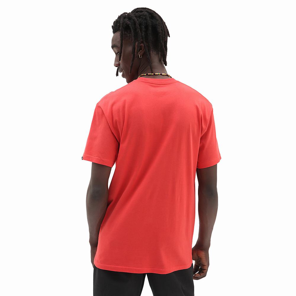 Men's Vans Classic T Shirts Red | USA81350