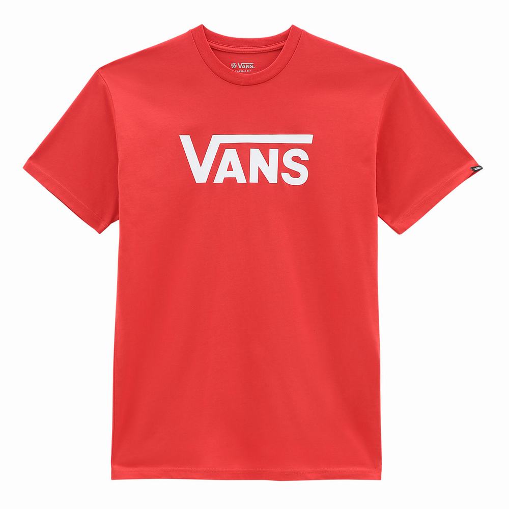 Men's Vans Classic T Shirts Red | USA81350