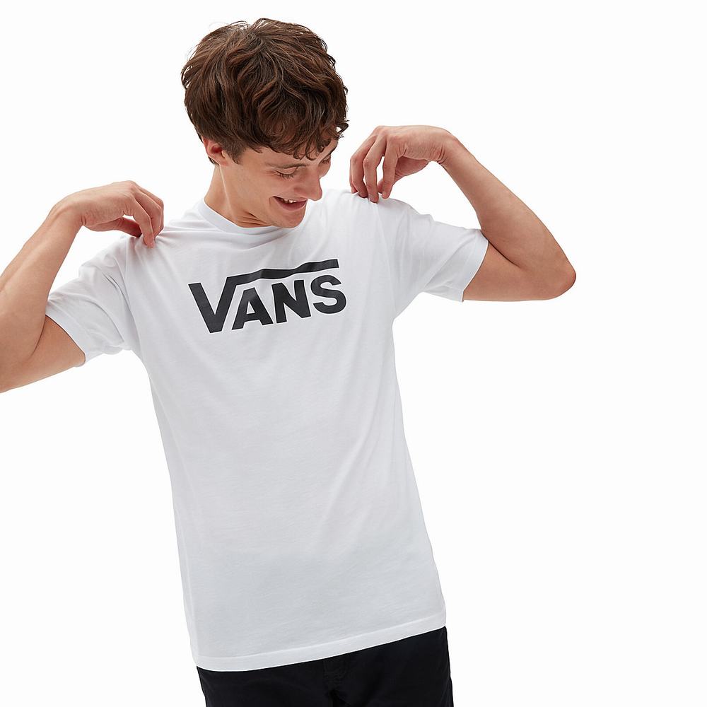 Men\'s Vans Classic T Shirts White | USA13794