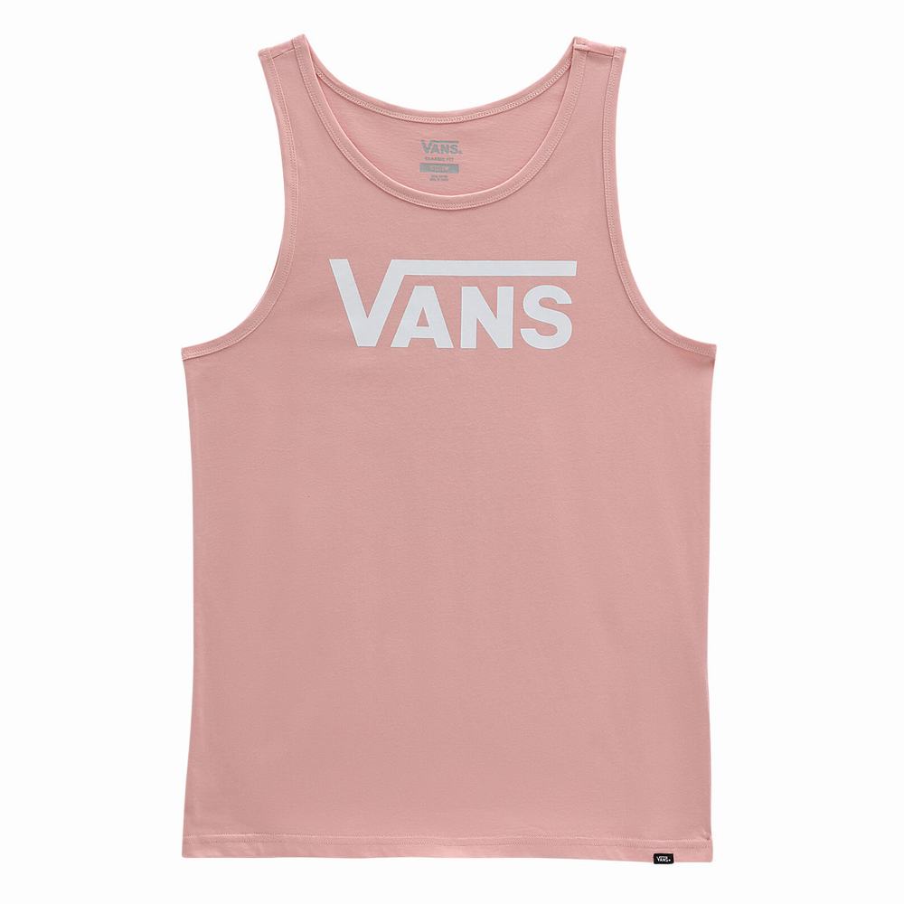 Men's Vans Classic Tank Tanks Pink | USA63120