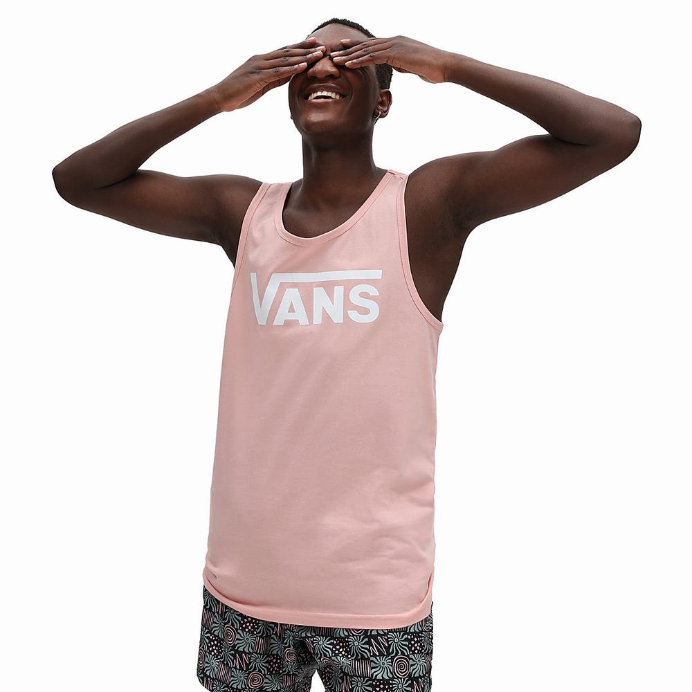 Men\'s Vans Classic Tank Tanks Pink | USA63120