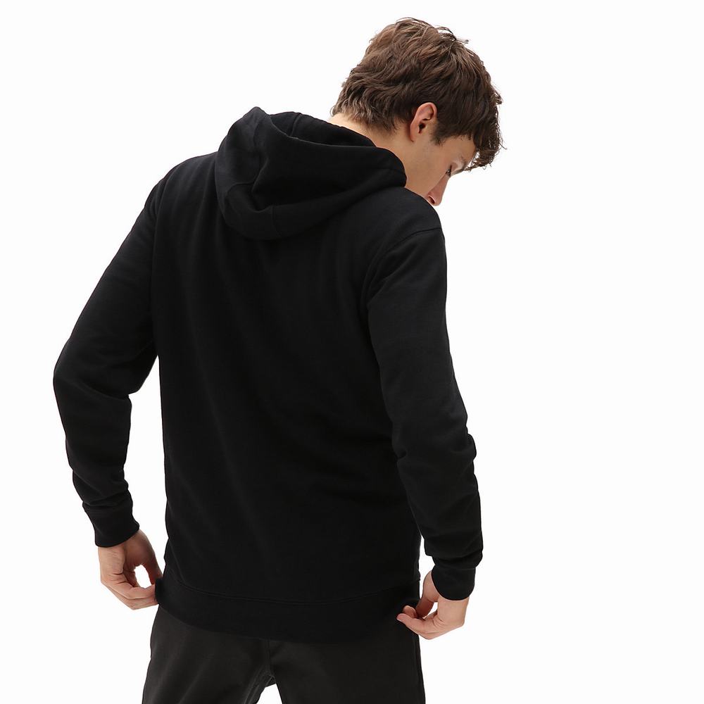 Men's Vans Classic Zip Hoodie Black / White | USA25641