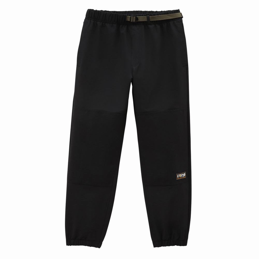 Men's Vans Coastal Loose Tapered Nylon Pants Black | USA46780