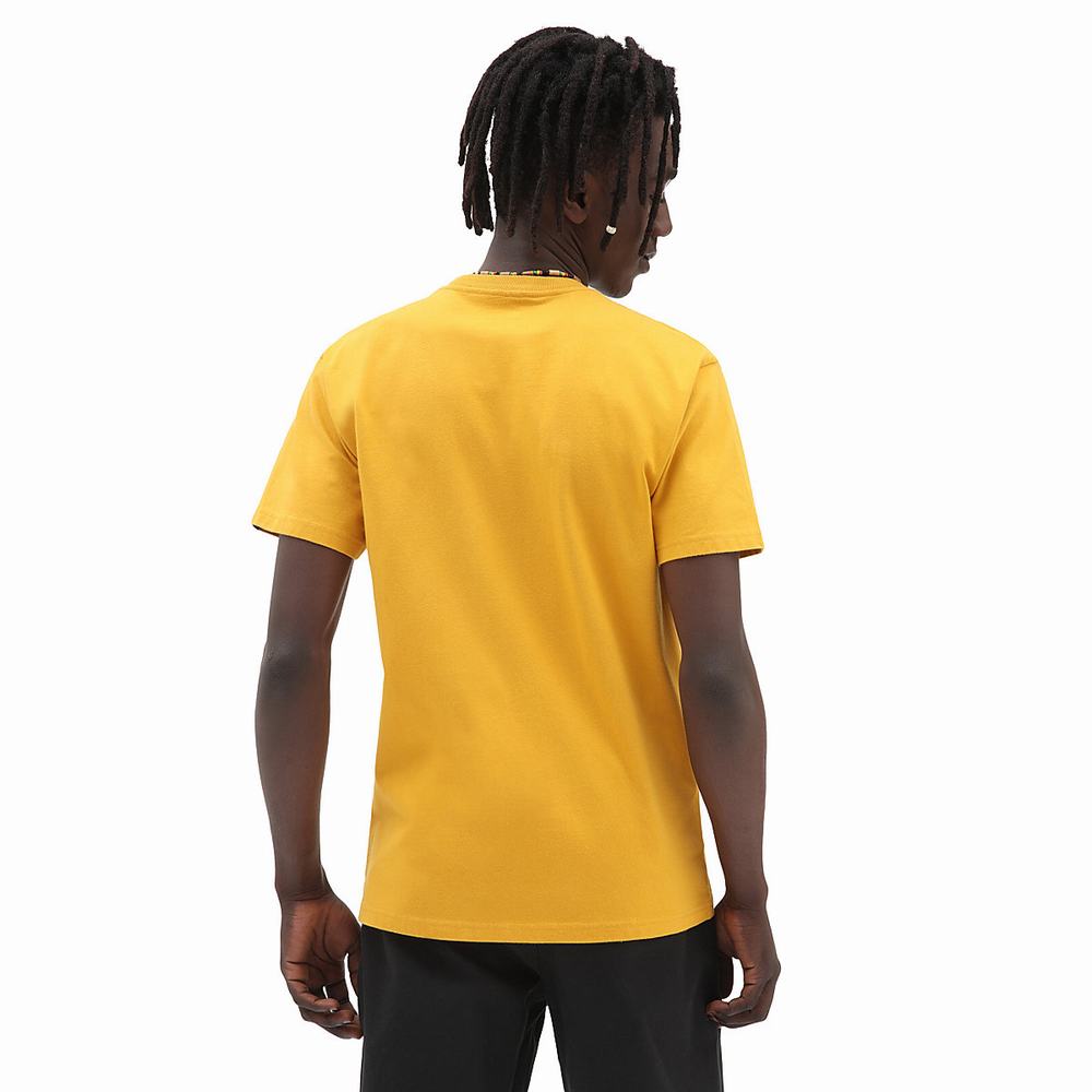 Men's Vans Coasting In T Shirts Yellow / Orange | USA41598