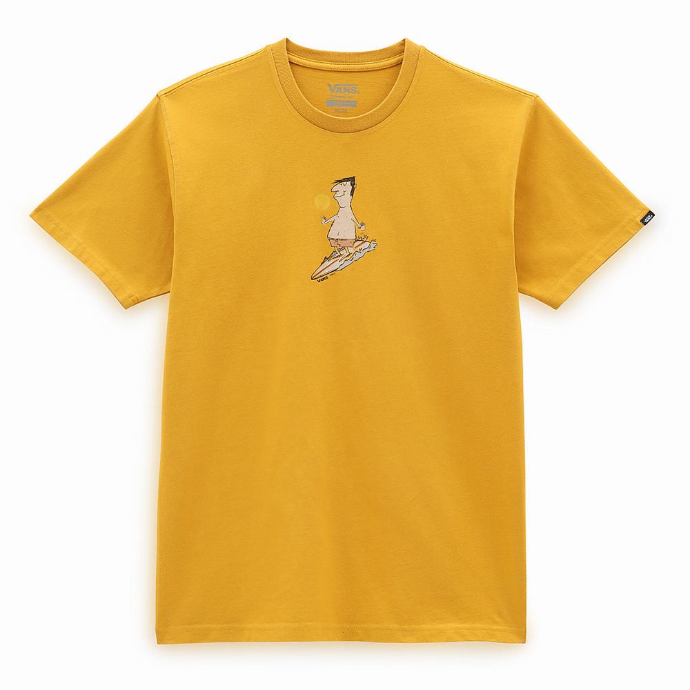 Men's Vans Coasting In T Shirts Yellow / Orange | USA41598