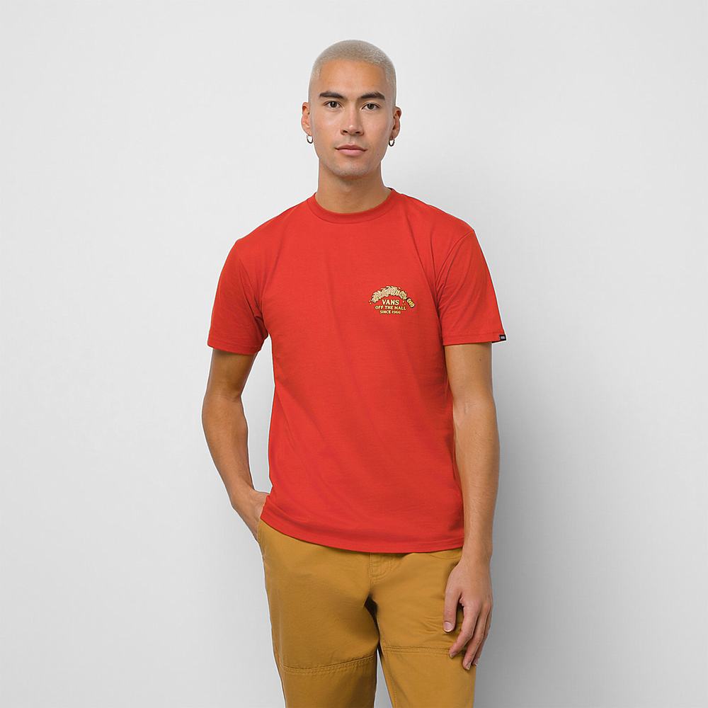 Men's Vans Cold Ones T Shirts Red | USA30572