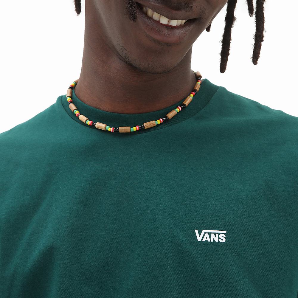 Men's Vans Colorblock T Shirts Black / Green | USA29864