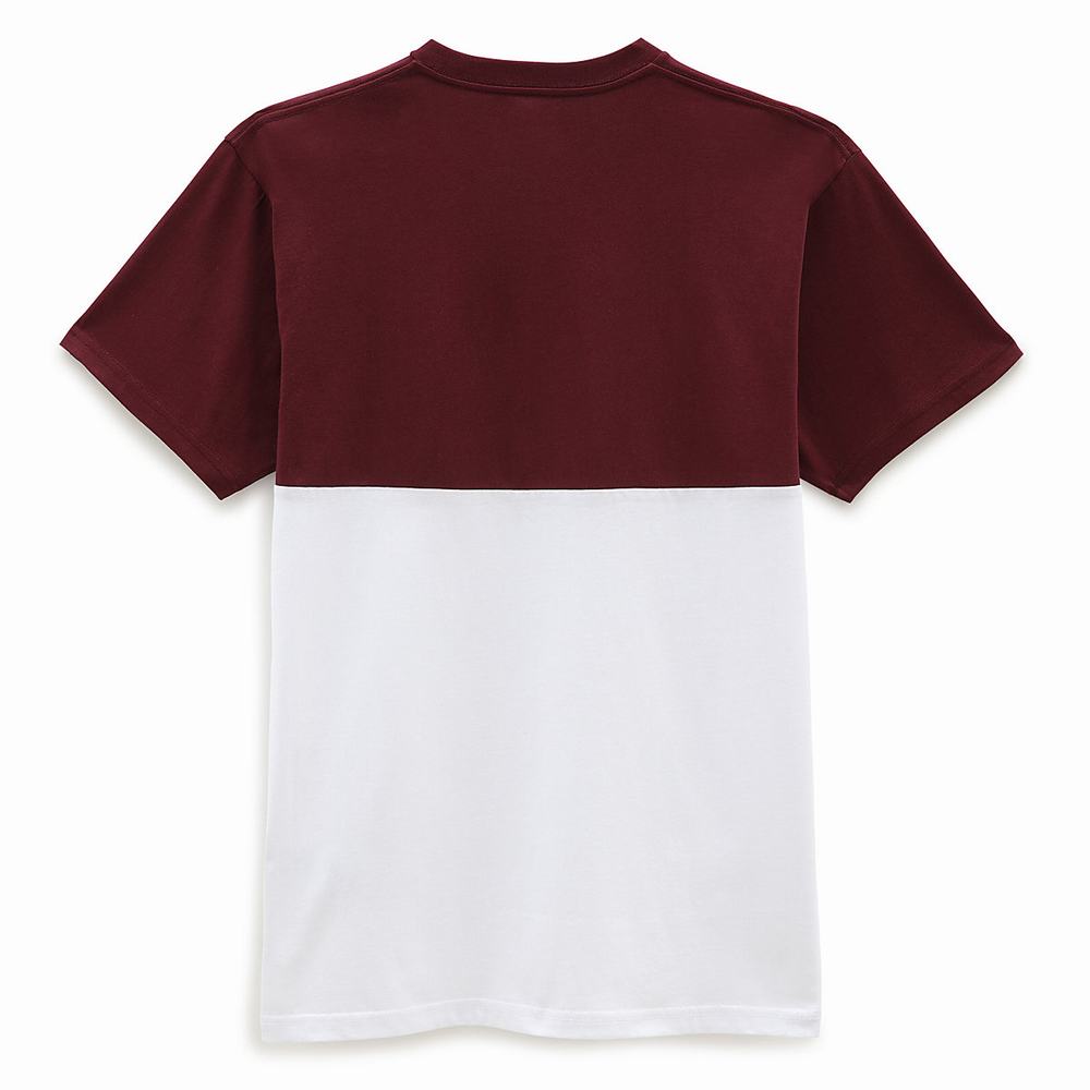 Men's Vans Colorblock T Shirts Red | USA17984