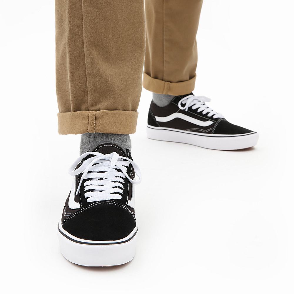 Men's Vans ComfyCush Old Skool Low Top Shoes Black | USA68504