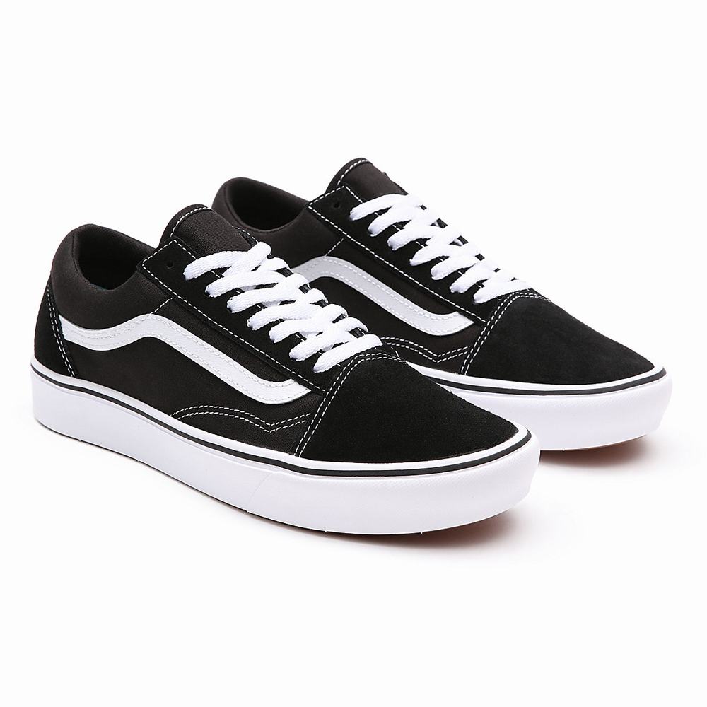 Men\'s Vans ComfyCush Old Skool Low Top Shoes Black | USA68504