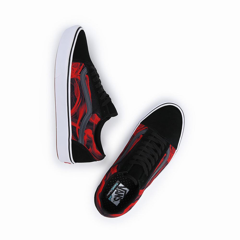 Men's Vans ComfyCush Old Skool Sneakers Black / Red | USA94658