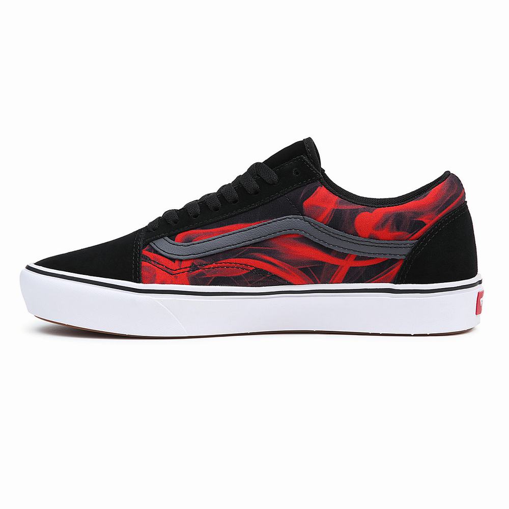 Men's Vans ComfyCush Old Skool Sneakers Black / Red | USA94658