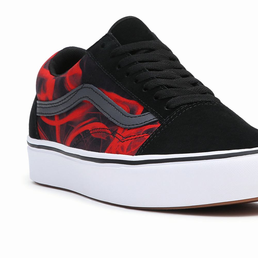 Men's Vans ComfyCush Old Skool Sneakers Black / Red | USA94658