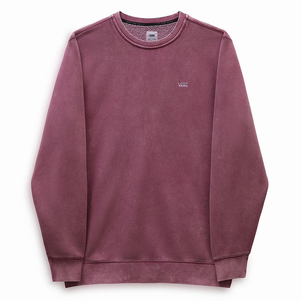 Men's Vans ComfyCush Wash Crew Sweatshirts Pink | USA80357