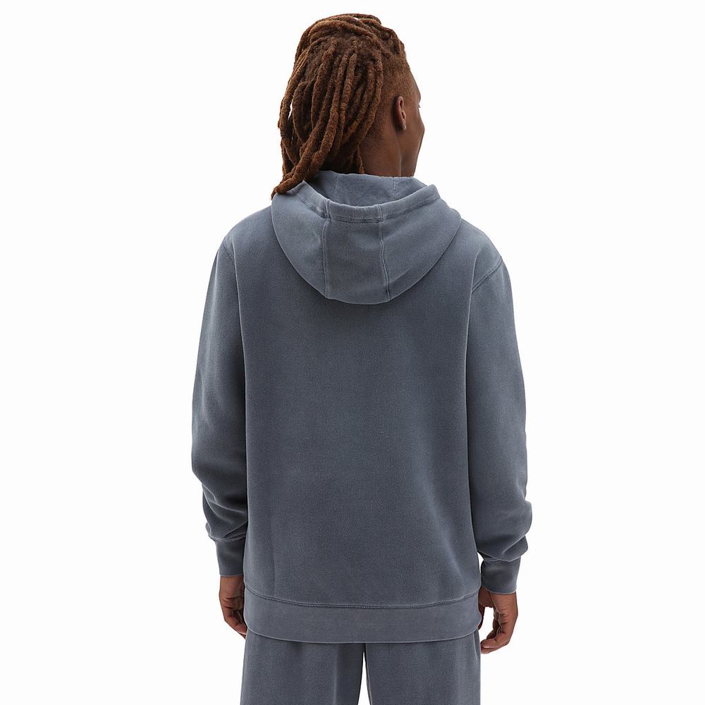 Men's Vans ComfyCush Wash Hoodie Blue | USA46251