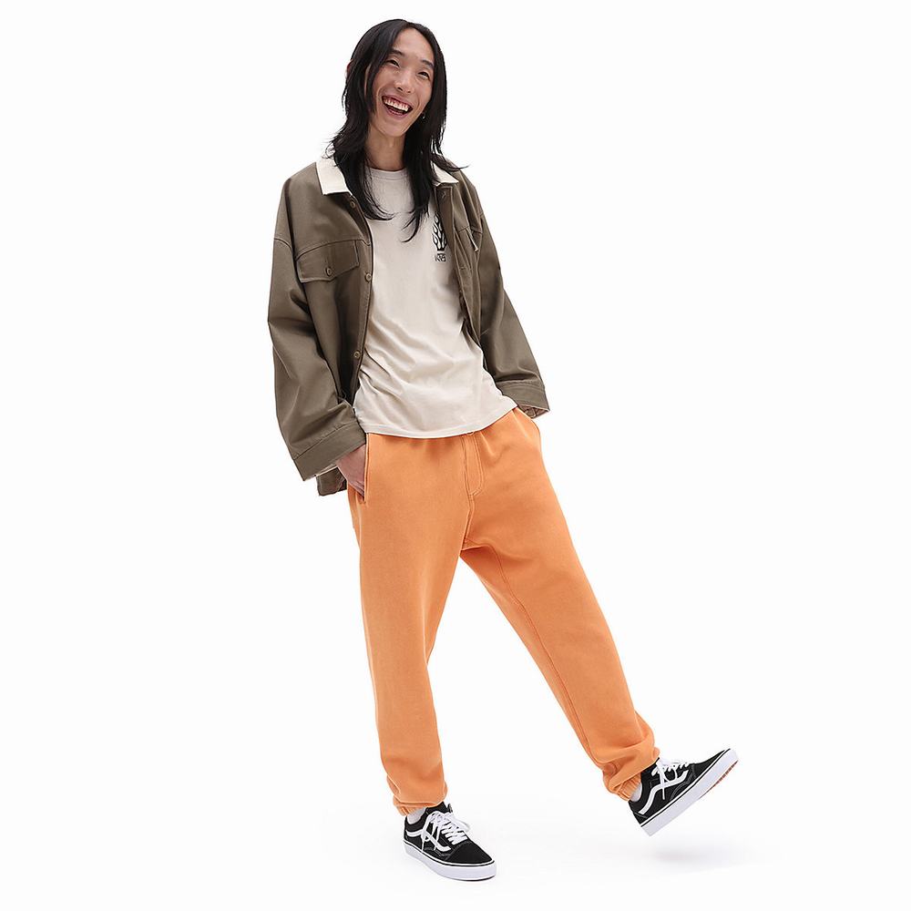 Men's Vans ComfyCush Wash Sweatpants Orange | USA93285