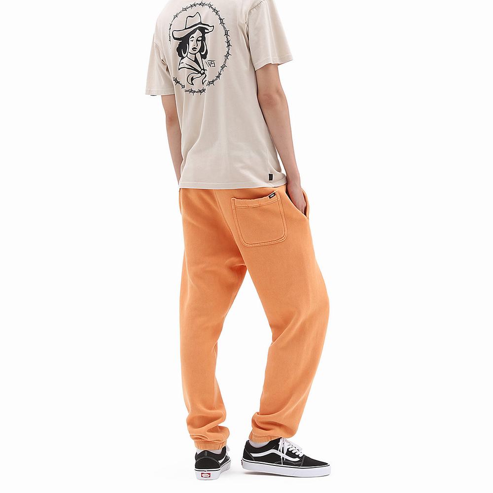 Men's Vans ComfyCush Wash Sweatpants Orange | USA93285