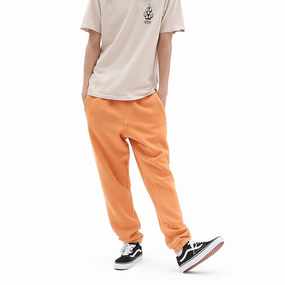 Men\'s Vans ComfyCush Wash Sweatpants Orange | USA93285