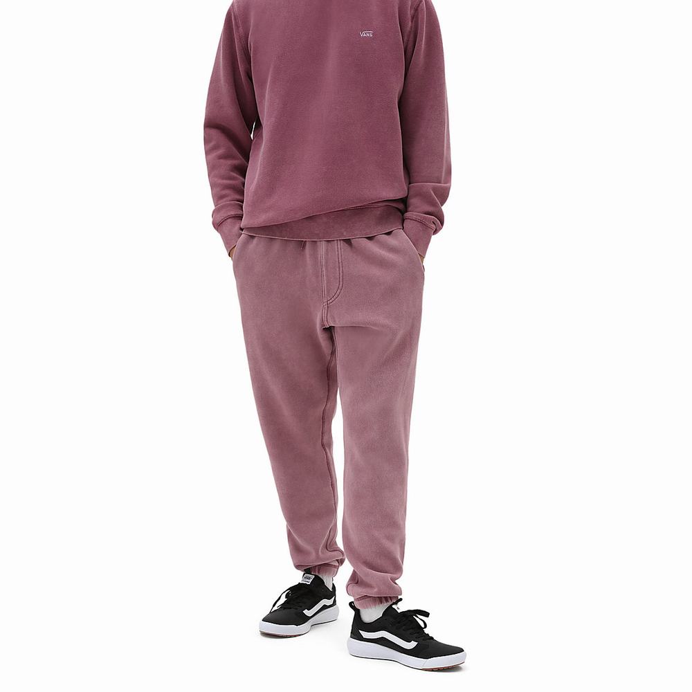 Men\'s Vans ComfyCush Wash Sweatpants Pink | USA80371