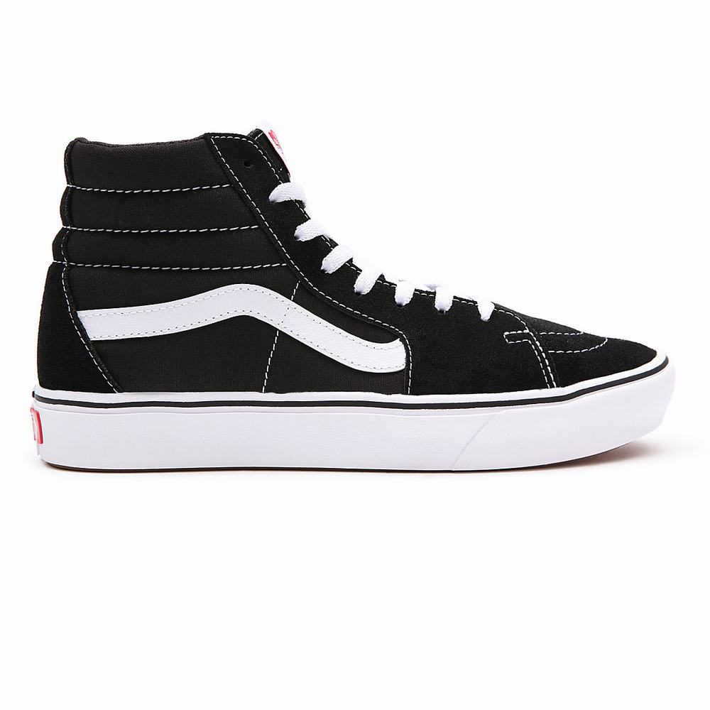 Men's Vans Comfycush Sk8-Hi Sneakers Black | USA01768