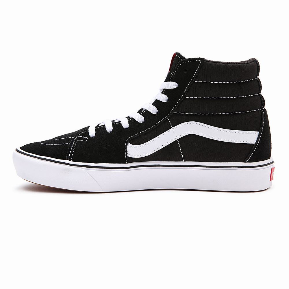 Men's Vans Comfycush Sk8-Hi Sneakers Black | USA01768