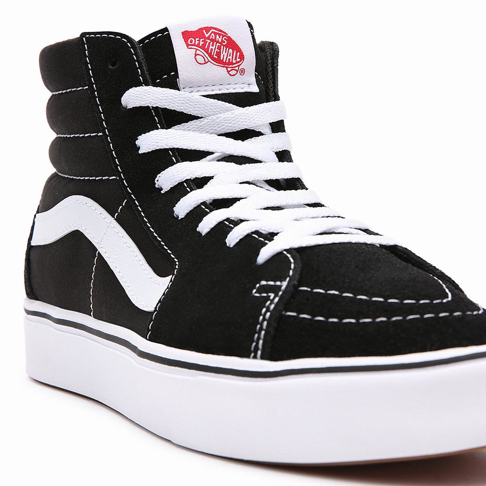 Men's Vans Comfycush Sk8-Hi Sneakers Black | USA01768