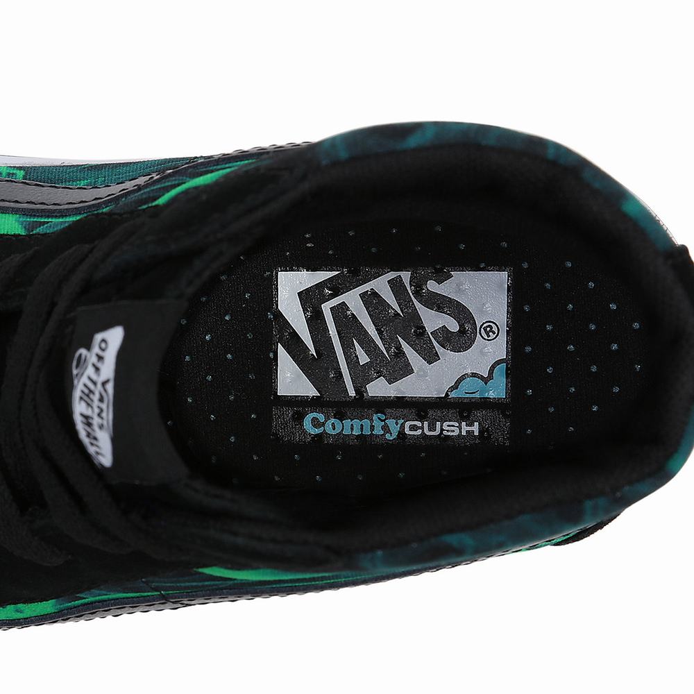 Men's Vans Comfycush Sk8-Hi Sneakers Black / Green | USA20574