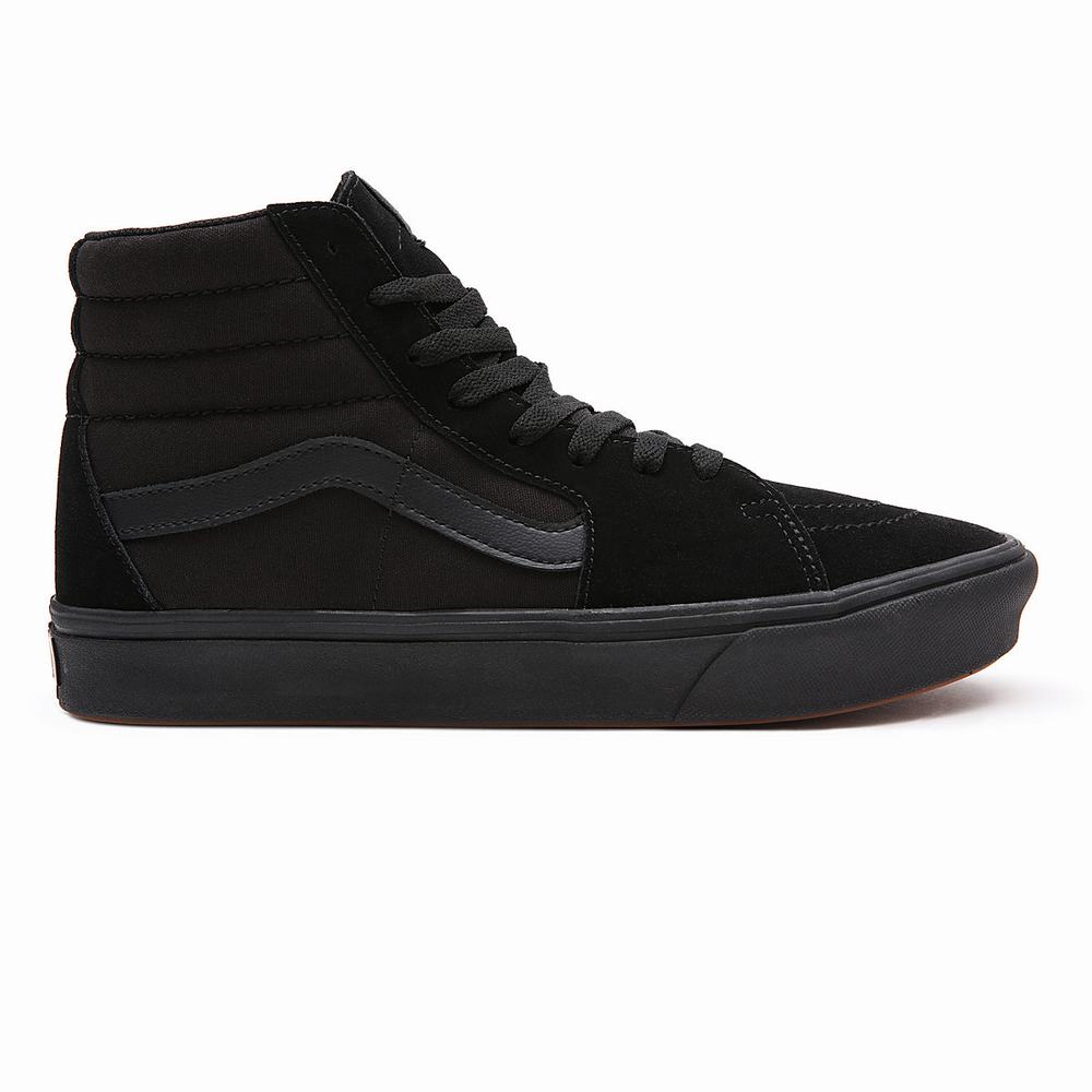 Men's Vans Comfycush Sk8-Hi Sneakers Black | USA67958