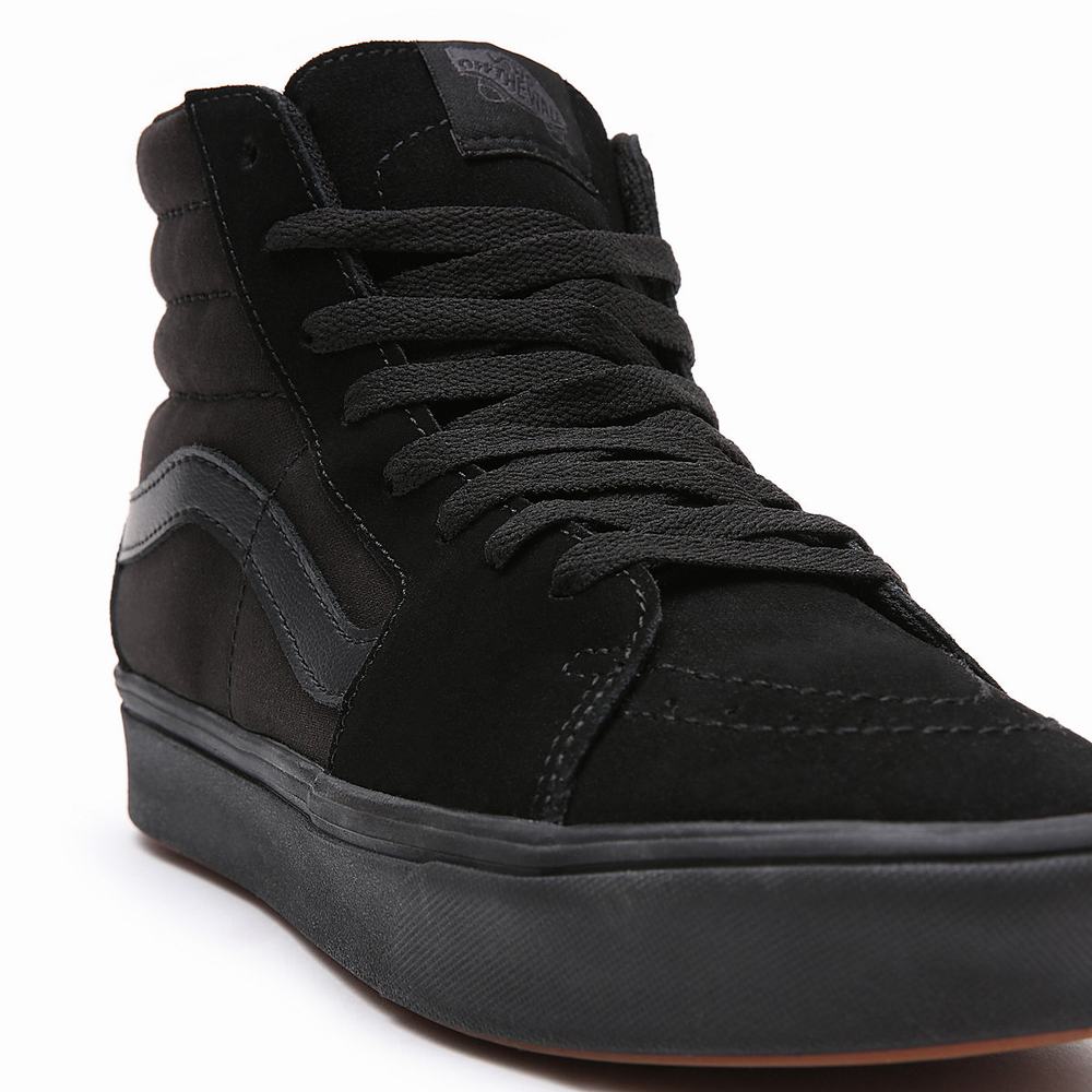 Men's Vans Comfycush Sk8-Hi Sneakers Black | USA67958