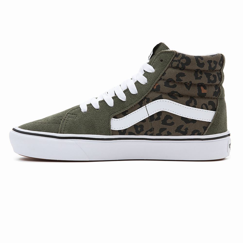 Men's Vans Comfycush Sk8-Hi Sneakers Green | USA91478