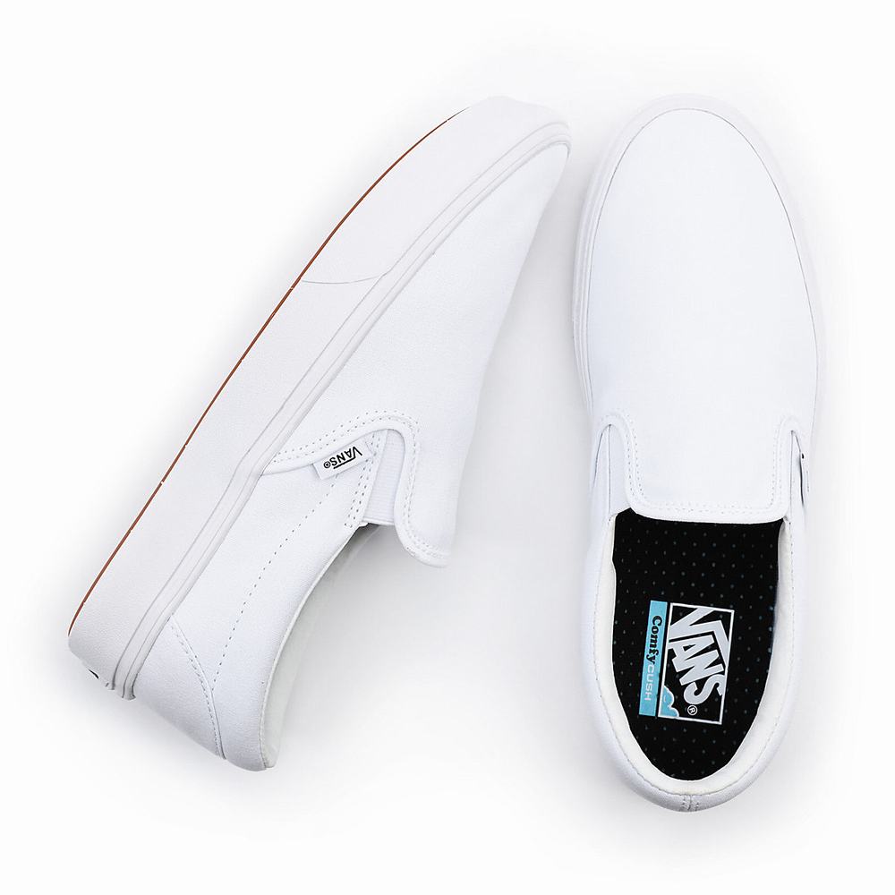 Men's Vans Comfycush Slip On Shoes White | USA69703