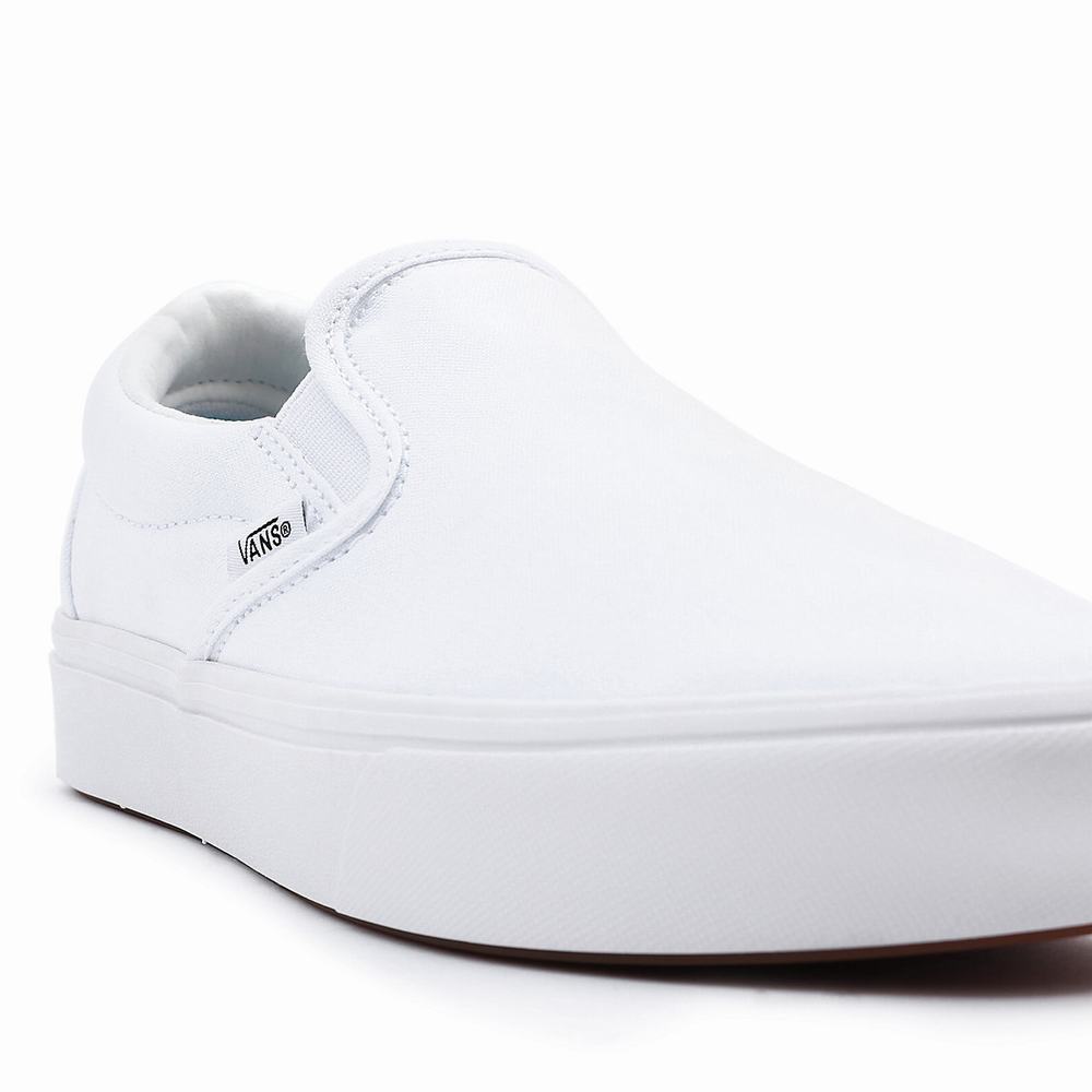 Men's Vans Comfycush Slip On Shoes White | USA69703