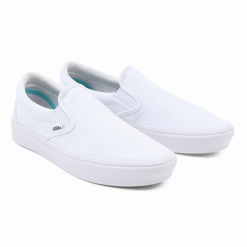 Men\'s Vans Comfycush Slip On Shoes White | USA69703