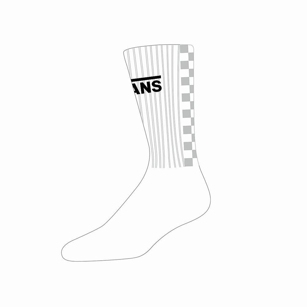 Men's Vans Commercial Dna Crew (1 pair) Socks White | USA46859