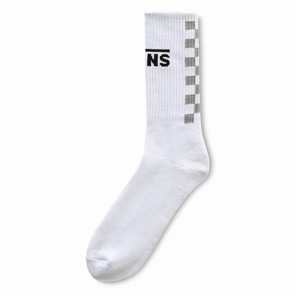 Men\'s Vans Commercial Dna Crew (1 pair) Socks White | USA46859