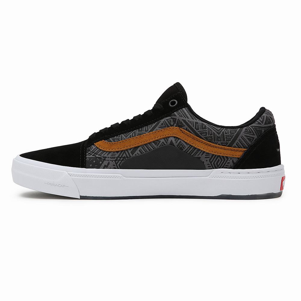 Men's Vans Courage Adams BMX Old Skool Sneakers Black / Grey | USA34109