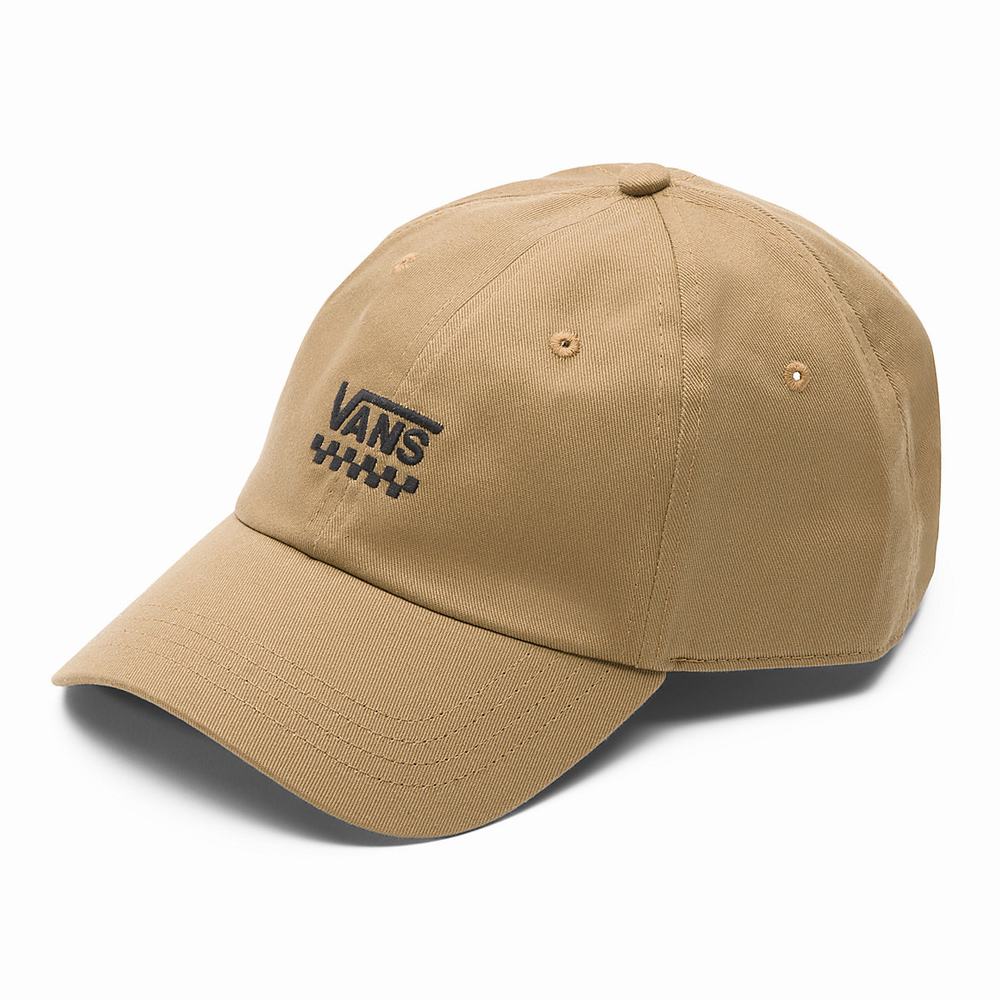 Men's Vans Court Side Hats Brown | USA14352