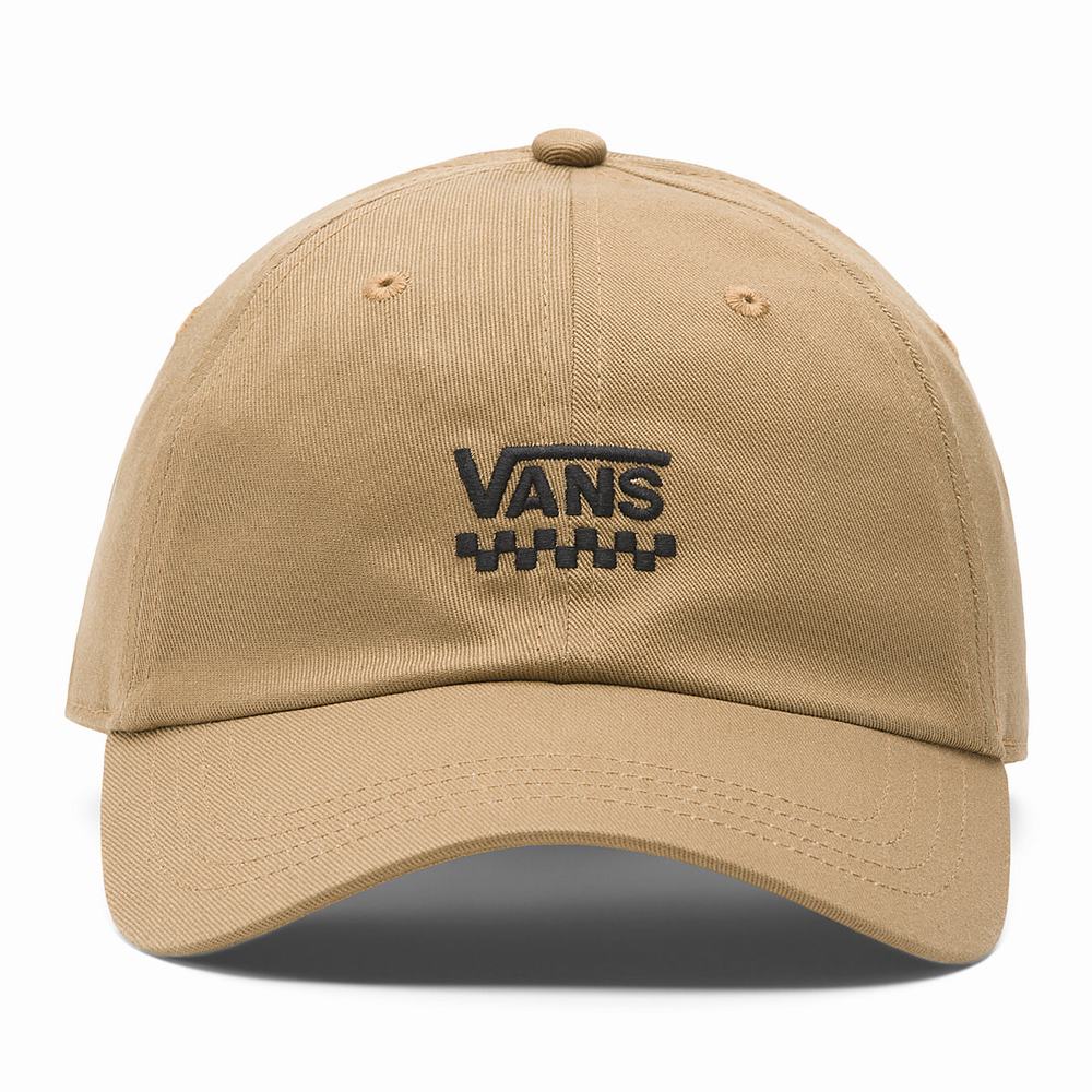 Men's Vans Court Side Hats Brown | USA14352