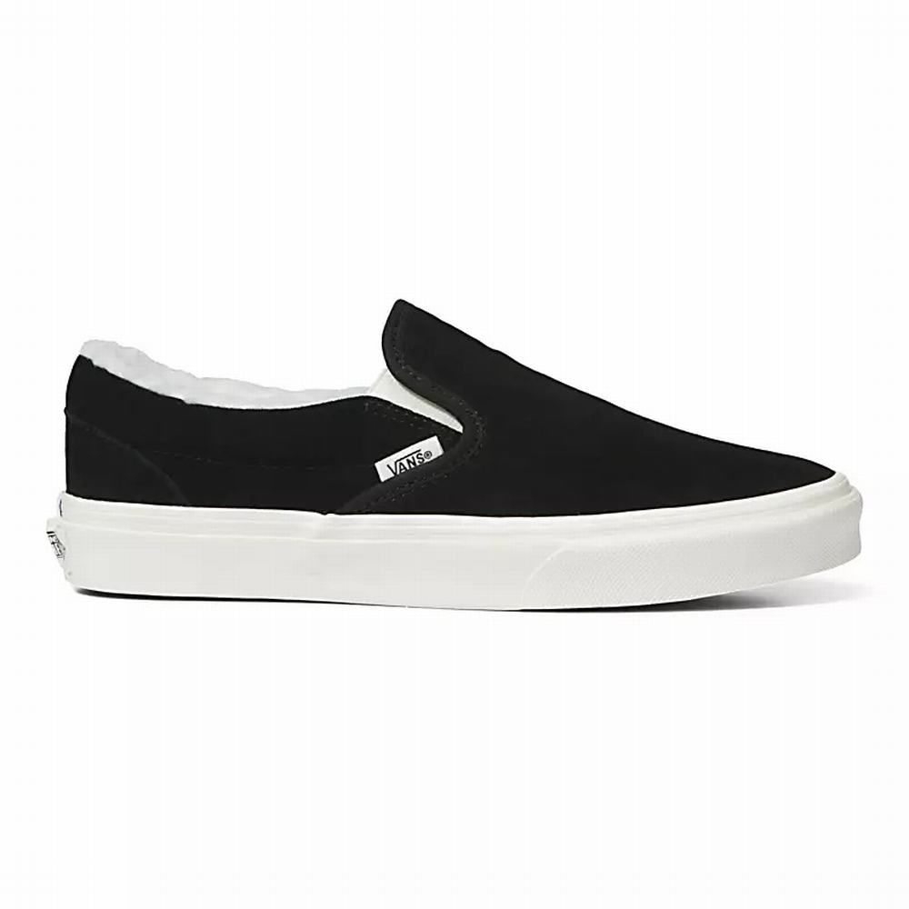 Men's Vans Cozy Hug Classic Slip On Shoes Black | USA01968