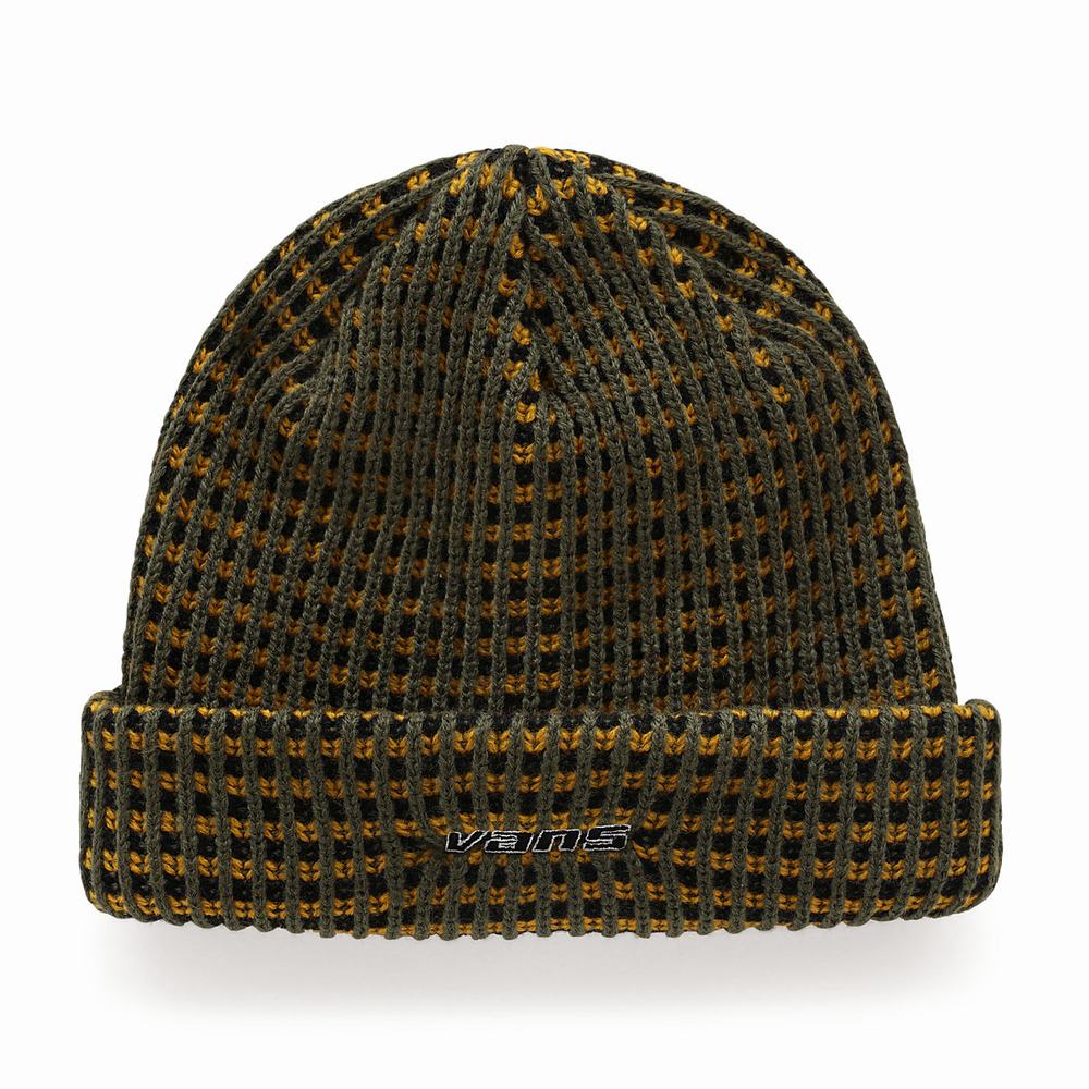 Men\'s Vans Crafton Cuff Beanie Yellow / Orange | USA98327