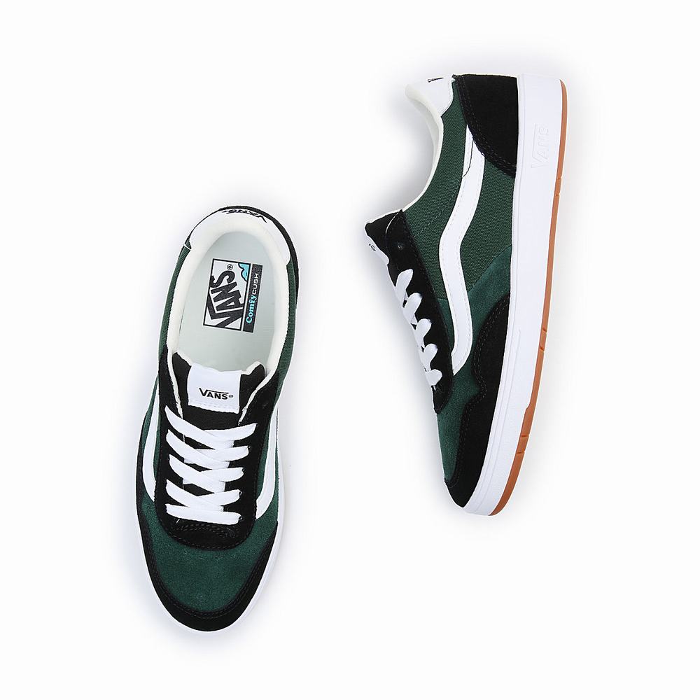 Men's Vans Cruze Too ComfyCush Sneakers Black / Green | USA04526