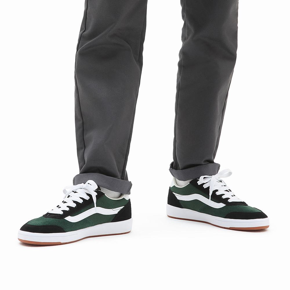 Men's Vans Cruze Too ComfyCush Sneakers Black / Green | USA04526