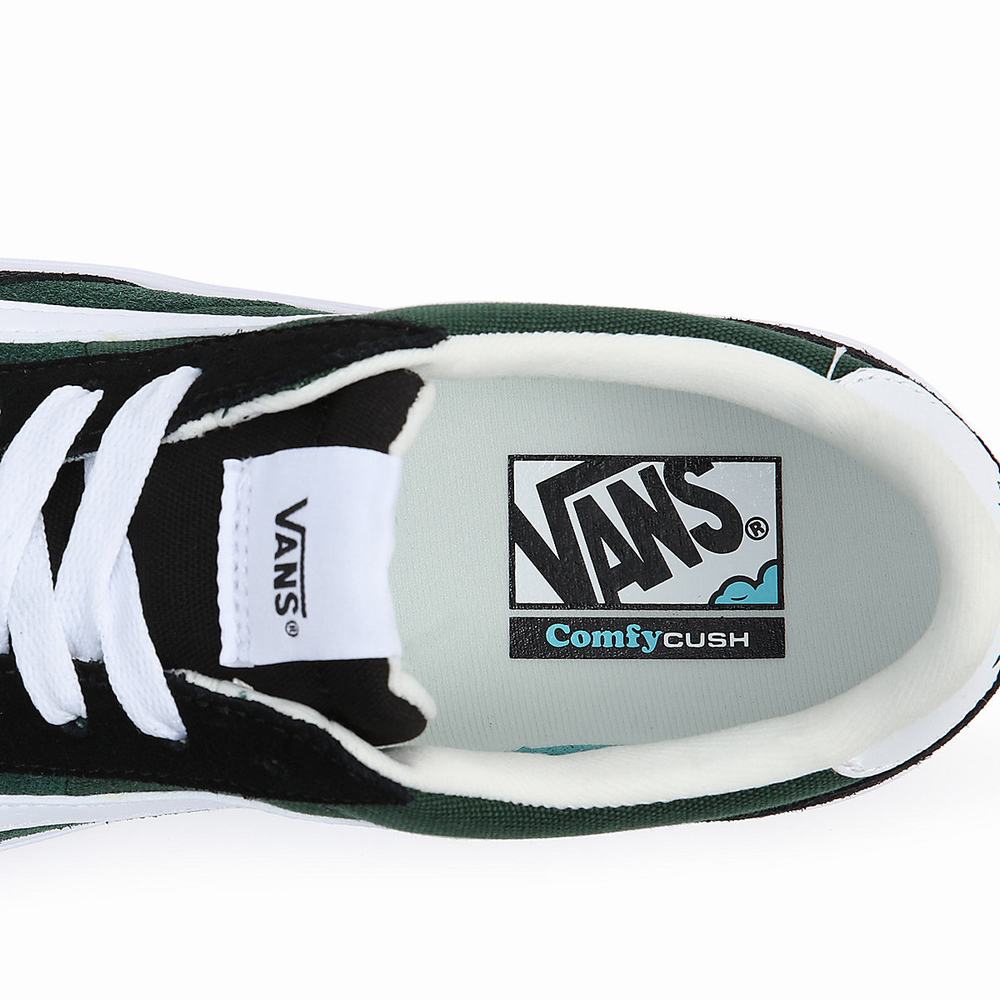 Men's Vans Cruze Too ComfyCush Sneakers Black / Green | USA04526