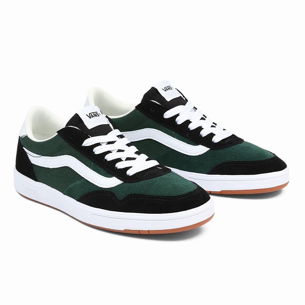 Men\'s Vans Cruze Too ComfyCush Sneakers Black / Green | USA04526