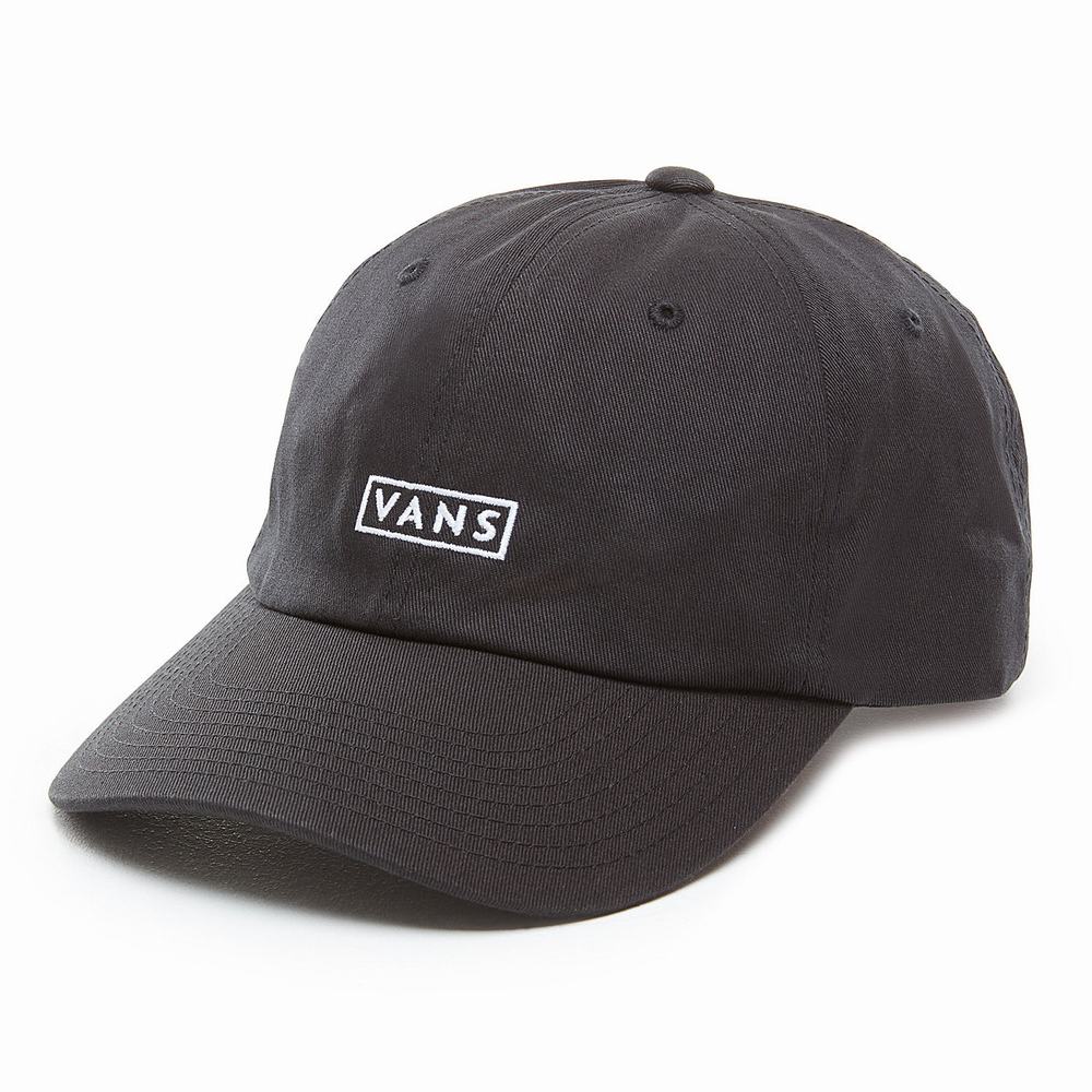 Men's Vans Curved Bill Jockey Hats Black | USA93817